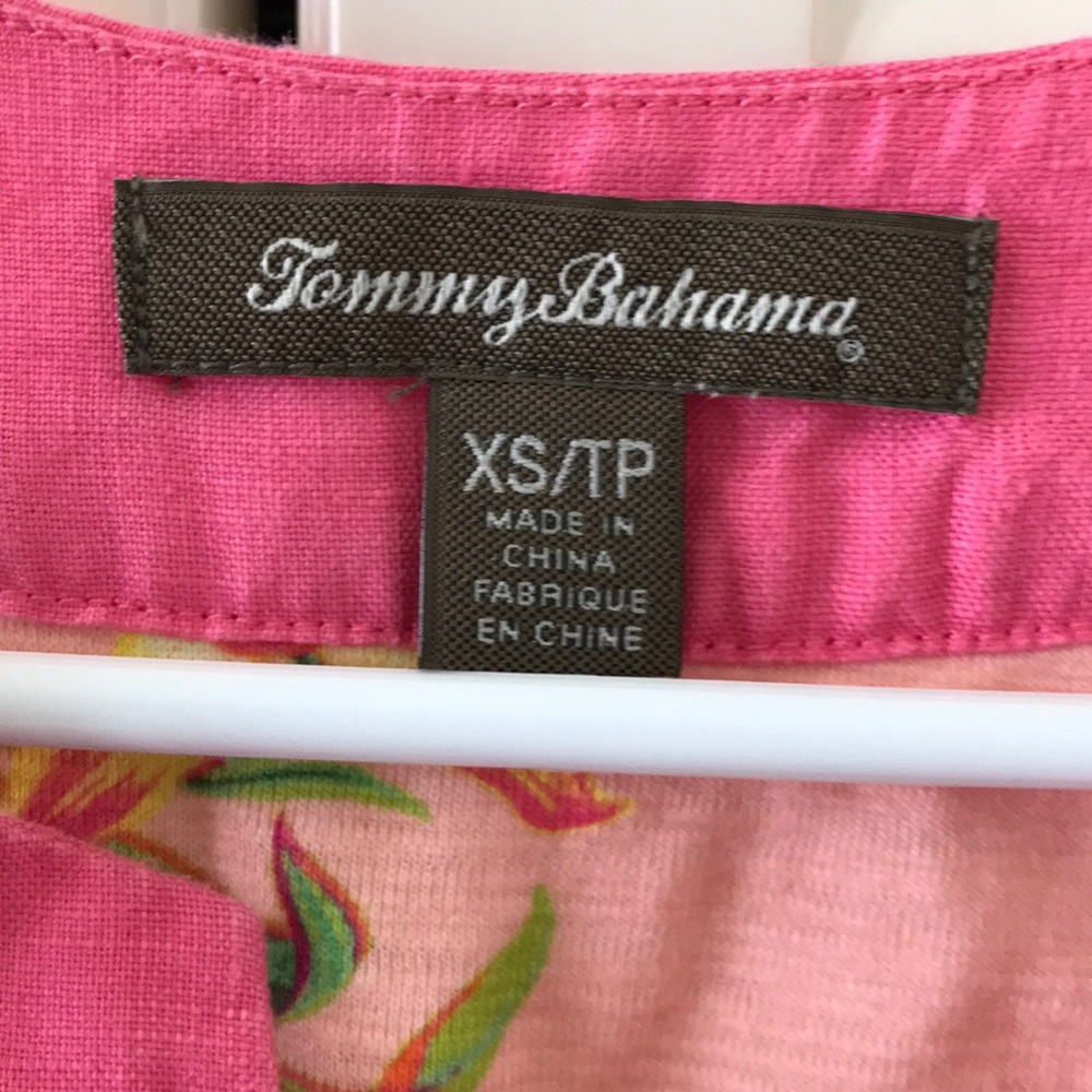 Tommy Bahama XS pink tropical dress - Picture 2 of 8